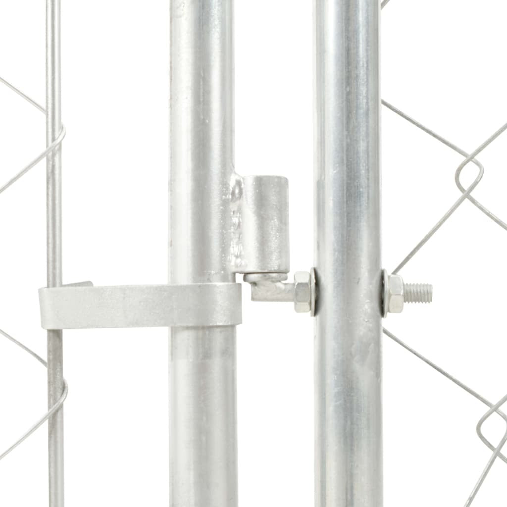 Dog Kennel Silver Galvanized Steel Large Durable Dog Kennel