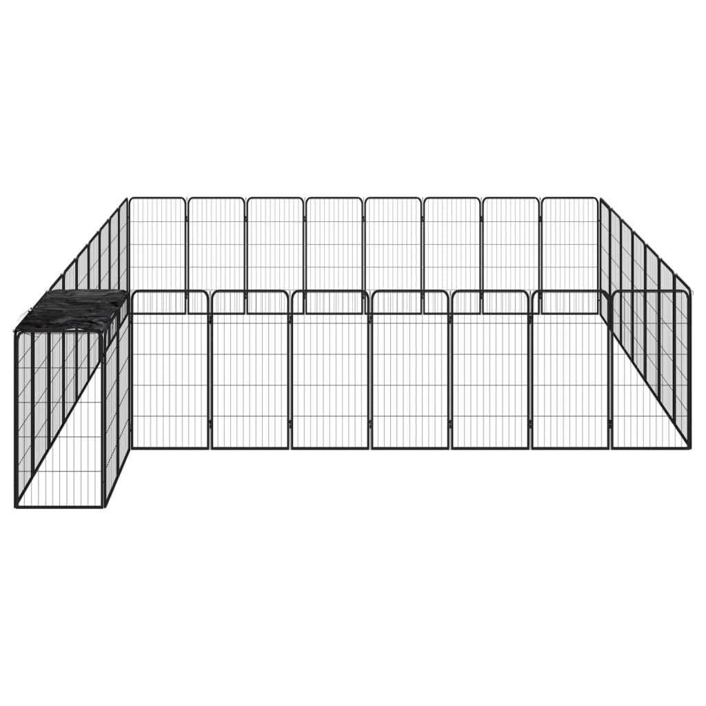Dog Playpen Black Powder-coated steel, polyethylene Large