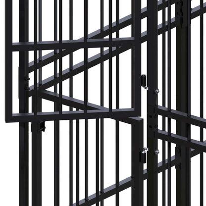Dog Kennel Black Powder-coated Steel Large Durable Dog Kennel