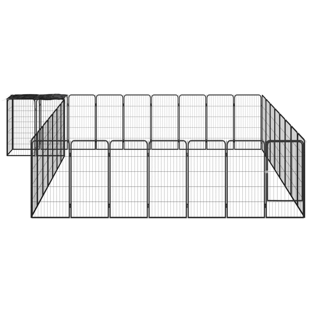 Dog Playpen Black Powder-coated steel, polyethylene Large