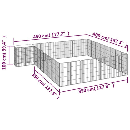 Dog Playpen Black Powder-coated steel, polyethylene Large