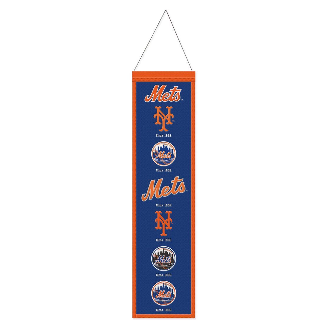 New York Mets Banner Wool 8x32 Heritage Evolution Design